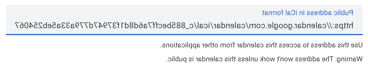 Google Calendar ICS